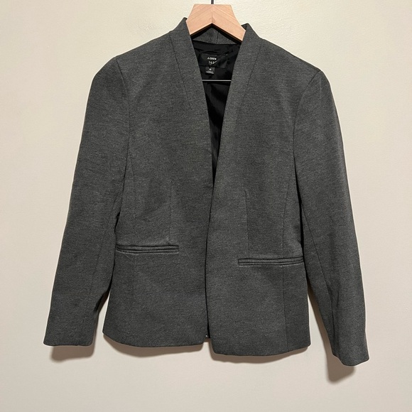 J. Crew Going-out Blazer in Stretch Twill Heather Dove Size 6 - Picture 3 of 9